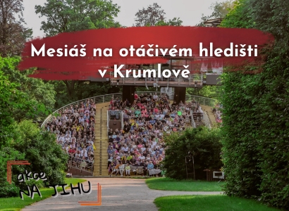 Mesiáš na otáčivém hledišti v Krumlově